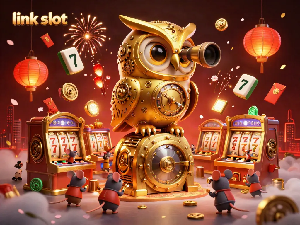Experience the thrill of winning jackpots with the link slot in an immersive casino scene.
