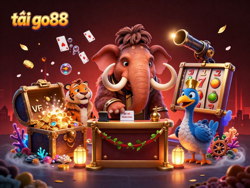 Tải go88 as the woolly mammoth bouncer checks IDs at the casino entrance with a saber-tooth tiger.