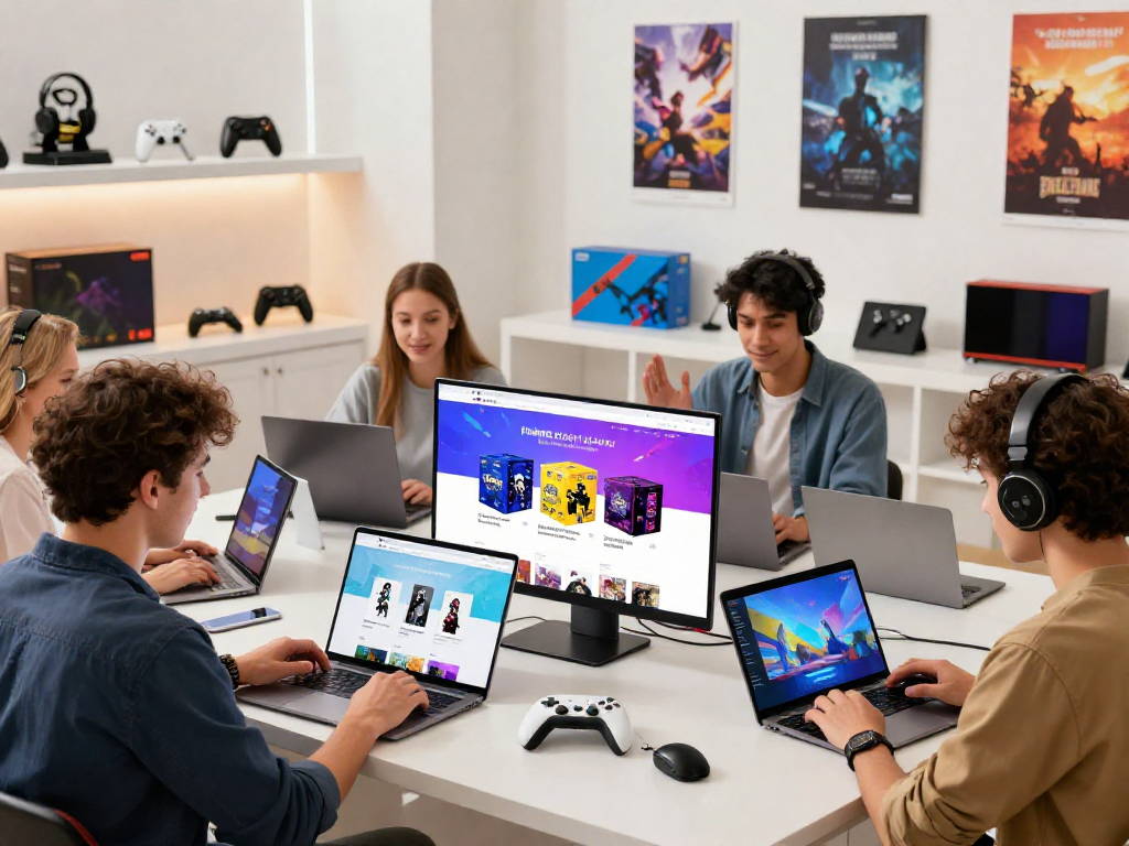rokok88 online game store virtual shopping experience with gamers browsing