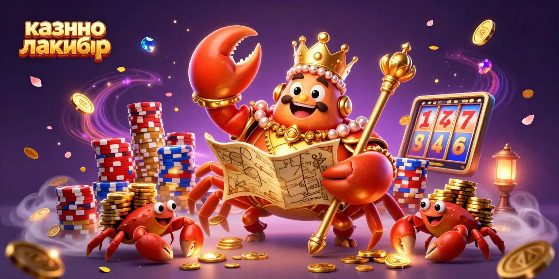 Experience the thrill of казино лакибир as a golden crab emperor and his treasure map captivate players amid dazzling casino treasures.